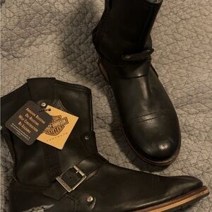 Harley-Davidson Men's Black Leather Riding Boots